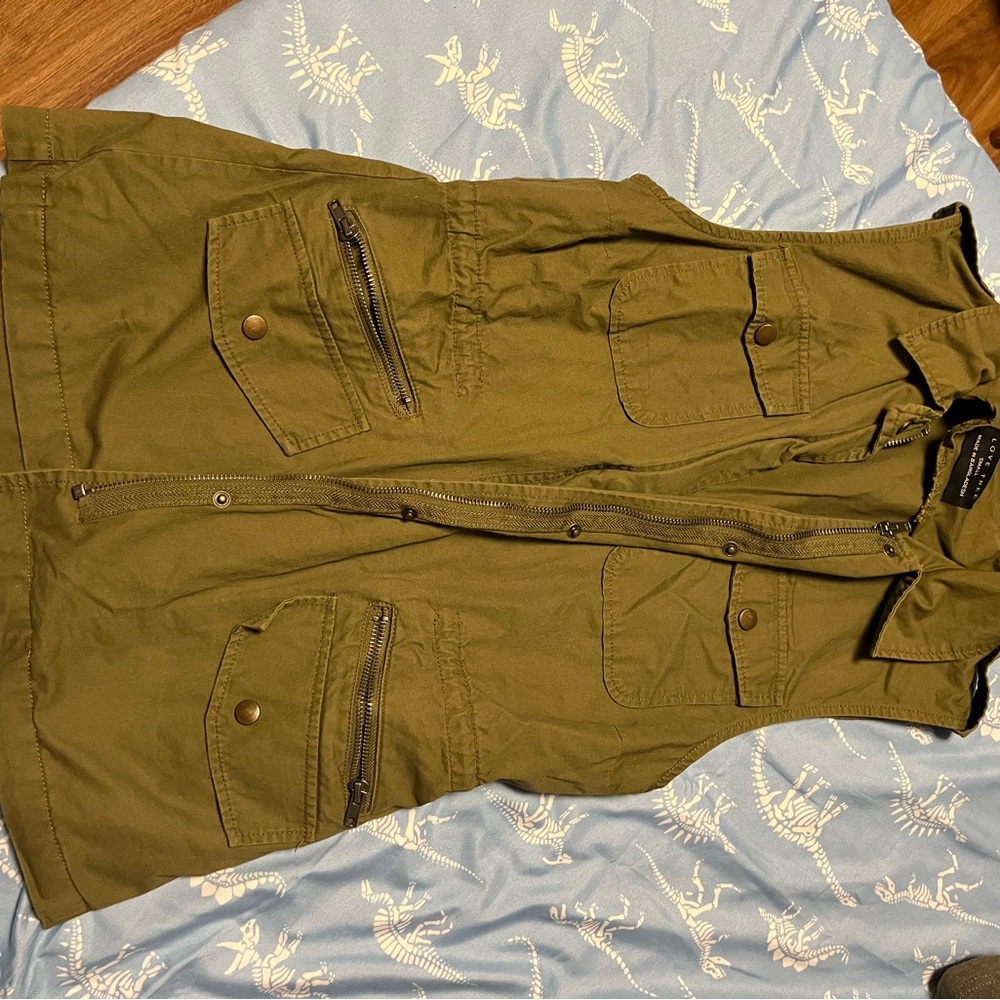 Love Tree womens Khaki green vest